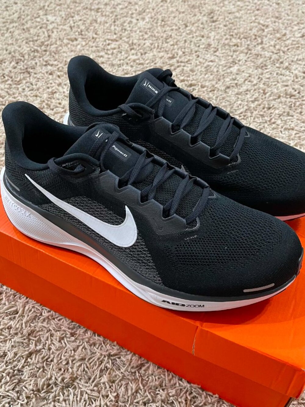 Nike Men's Pegasus 41 Wide Width Running Sneakers Shoes FN4932-002, Size 13W